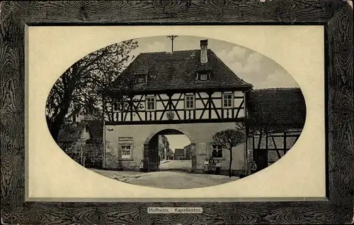 Präge Passepartout Ak Hofheim in Unterfranken Bayern, Kapellentor