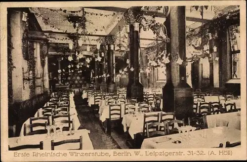 Ak Berlin Mitte, Erste Rheinische Winzerstube, Leipziger Straße 31-32