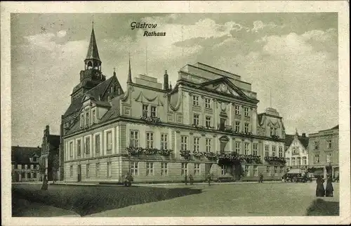 Ak Güstrow in Mecklenburg, Rathaus