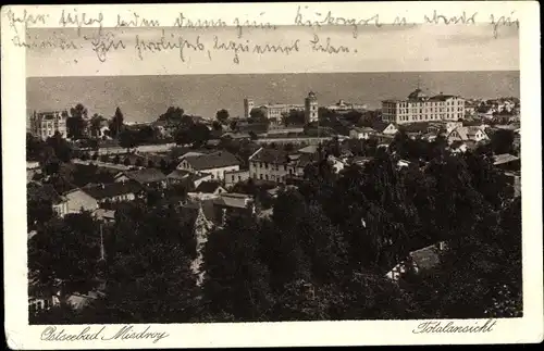 Ak Międzyzdroje Misdroy Pommern, Totalansicht der Ortschaft