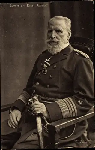 Ak Admiral Eduard von Knorr, Portrait, Kaiserliche Marine