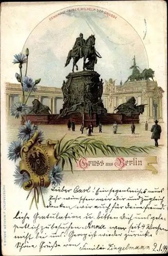 Litho Berlin Mitte, Denkmal Kaiser Wilhelm der Grosse