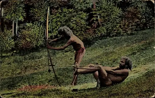 Ak Colombo Sri Lanka, Einheimische, Bogen, Bogenschütze, Jäger