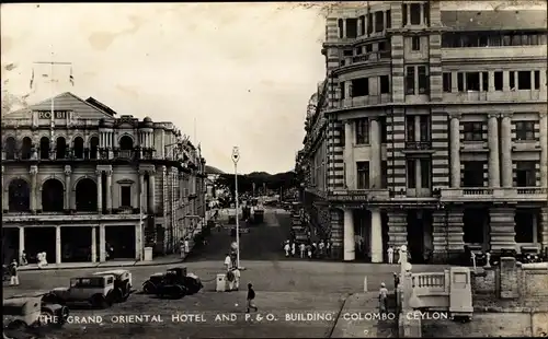 Ak Colombo Ceylon Sri Lanka, The Grand Central Hotel, P. & O. Building