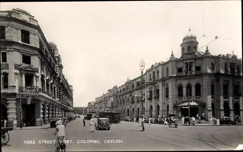 Ak Colombo Ceylon Sri Lanka, York Street Fort