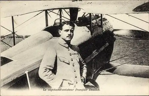 Ak Flugzeug, Flugpionier, Le capitaine aviateur francais Deullin