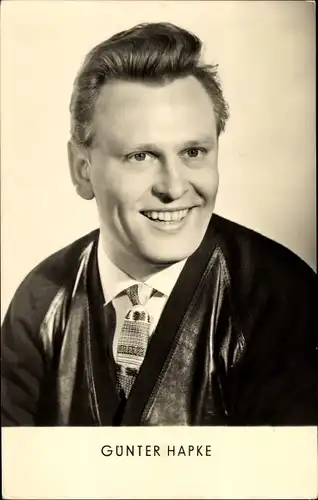 Ak Sänger Günter Hapke, Portrait