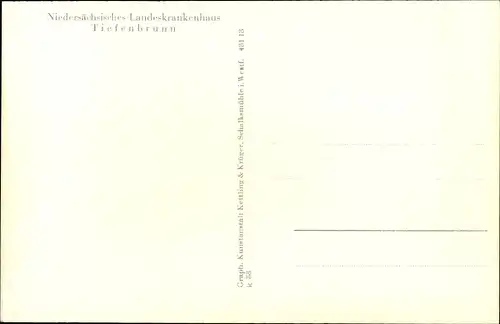 Ak Tiefenbrunn Rosdorf Niedersachsen, Niedersächsisches Landeskrankenhaus