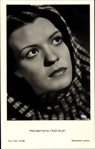 Ak Schauspielerin Heidemarie Hatheyer, Portrait