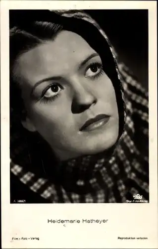 Ak Schauspielerin Heidemarie Hatheyer, Portrait