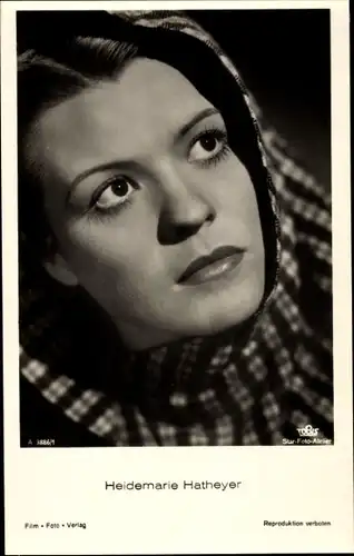 Ak Schauspielerin Heidemarie Hatheyer, Portrait