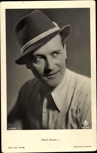 Ak Schauspieler Rolf Weih, Portrait