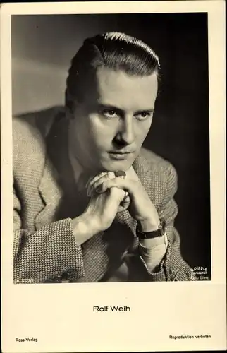 Ak Schauspieler Rolf Weih, Portrait, Ross 3322/1