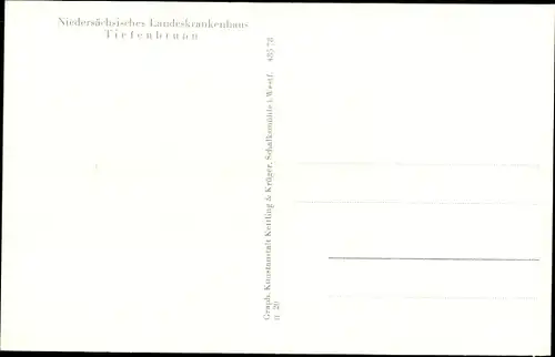 Ak Tiefenbrunn Rosdorf Niedersachsen, Niedersächsisches Landeskrankenhaus