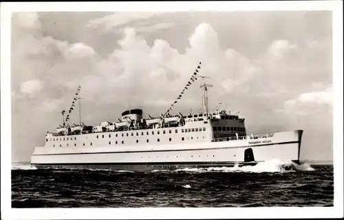 Ak Hochseefährschiff Theodor Heuss, Deutsche Bundesbahn, Ansicht Steuerbord