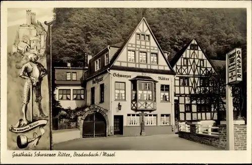 Ak Brodenbach an der Terrassenmosel, Gasthaus Schwarzer Ritter