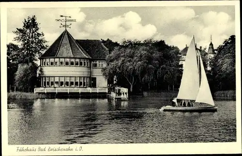 Ak Bad Zwischenahn, Fährhaus, Restaurant Café, Boot