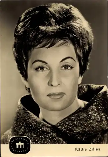 Ak Ansagerin Käthe Zilles, Portrait, DDR Deutscher Fernsehfunk