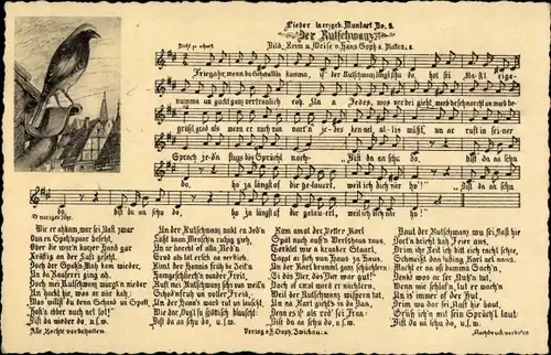 Lied Ak Soph, Hans, Erzgebirgische Mundart No. 5, Der Rutschwanz