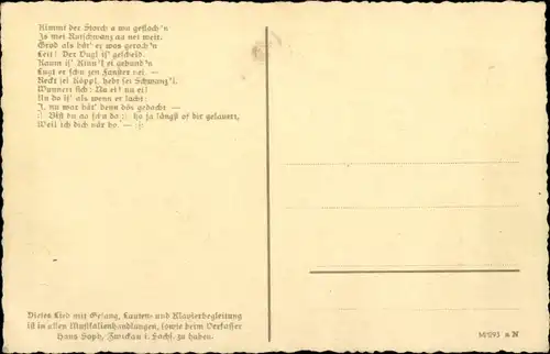 Lied Ak Soph, Hans, Erzgebirgische Mundart No. 5, Der Rutschwanz