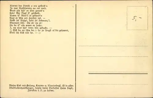 Lied Ak Soph, Hans, Erzgebirgische Mundart No. 5, Der Rutschwanz