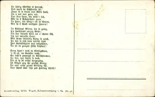 Lied Künstler Ak Schneider, Rud., Unnere schännsten Mähd, Wilhelm Vogel, R. Ficker, Erzgebirge