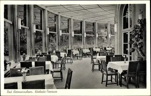 Ak Pömbsen Bad Driburg Nordrhein Westfalen, Bad Hermannsborn, Kurhaus Terrasse