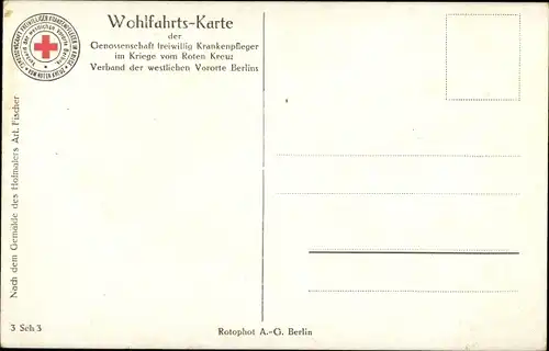 Künstler Ak Fischer, Des Volkes Dank ist euch gewiss,Kaiserin Auguste Viktoria besucht Kriegsveteran