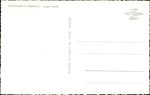 Ak Altenbruch Cuxhaven in Niedersachsen, Lange Straße