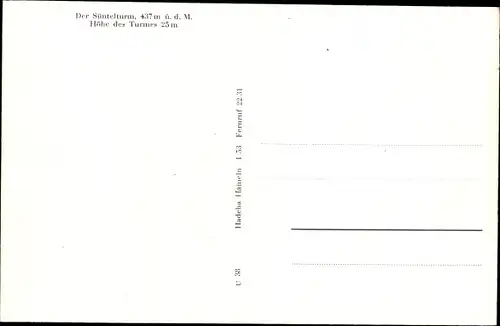 Ak Bad Münder am Deister, Süntelturm