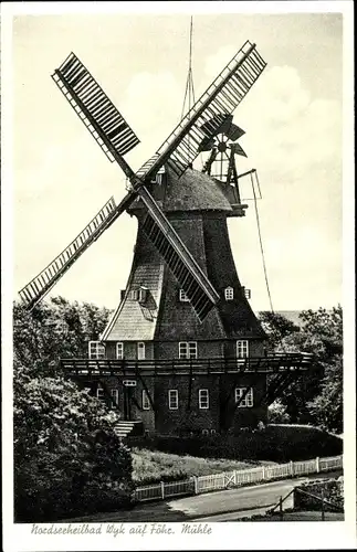 Ak Wyk auf Föhr Nordfriesland, Mühle