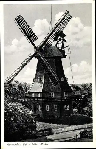 Ak Wyk auf Föhr Nordfriesland, Mühle