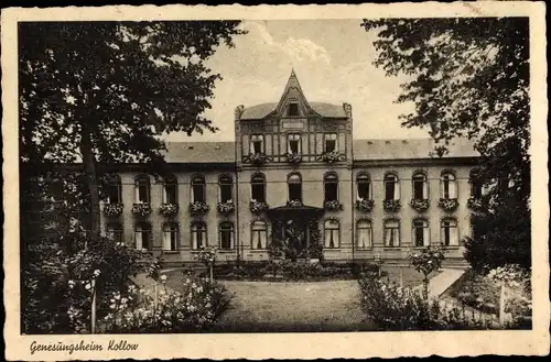 Ak Kollow in Lauenburg, Genesungsheim, Park