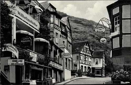 Ak Kamp Bornhofen in Rheinland Pfalz, Straßenpartie, Gasthaus Wilhelmshöhe