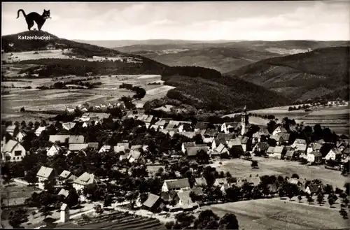 Ak Strümpfelbrunn Waldbrunn Odenwald, Gesamtansicht, Katzenbuckel