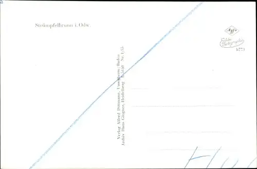 Ak Strümpfelbrunn Waldbrunn Odenwald, Gesamtansicht, Katzenbuckel