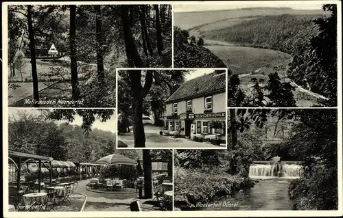 Ak Erkrath in Nordrhein Westfalen, Wasserfall Düssel, Gasthaus Neanderhöhle, Neandertal