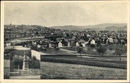 Ak Thür in Rheinland Pfalz, Panorama vom Ort, Denkmal, Gesamtansicht