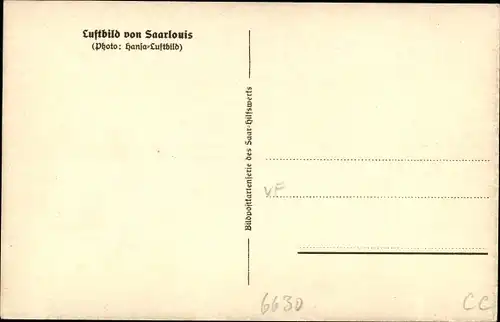 Ak Saarlouis im Saarland, Luftaufnahme