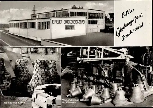 Ak Brockscheid in der Eifel, Eifeler Glockengießerei, Glockengießer, gemauerte Kerne