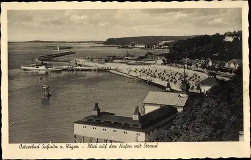 Ak Sassnitz auf Rügen, Hafen und Strand