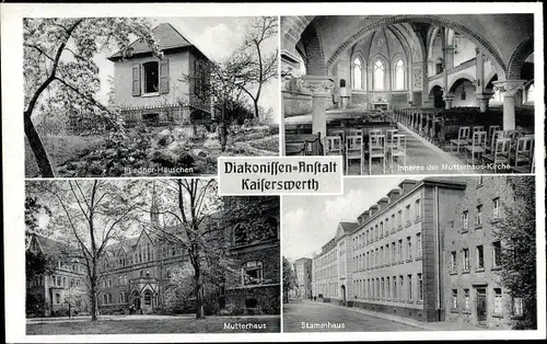 Ak Kaiserswerth Düsseldorf, Diakonissenanstalt, Fliedner Häuschen, Mutterhaus, Kirche, Stammhaus