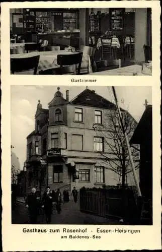 Ak Heisingen Essen im Ruhrgebiet, Gasthaus zum Rosenhof, Gastzimmer