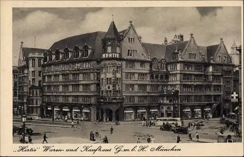 Ak München Bayern, Warenhaus u. Kaufhaus Hertie