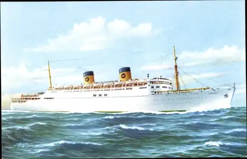 Künstler Ak Dampfer SS Homeric, Home Lines