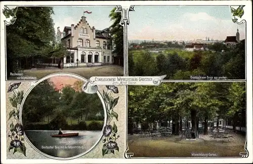 Ak Groitzsch in Sachsen, Etablissement Wiprechtsburg, Restaurant