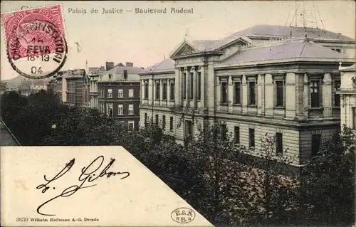 Ak Charleroi Wallonien Hennegau, Palais de Justice, Boulevard Audent