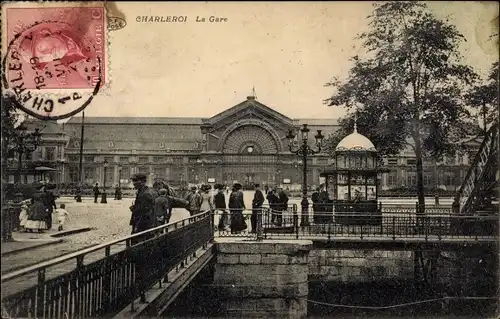 Ak Charleroi Wallonien Hennegau, La Gare