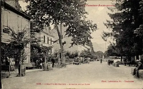 Ak Ussat les Bains Ariege, Avenue de la Gare