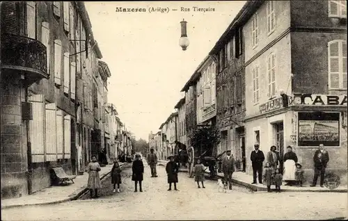 Ak Mazères Gironde, Rue Tiercaire, Tabakgeschäft